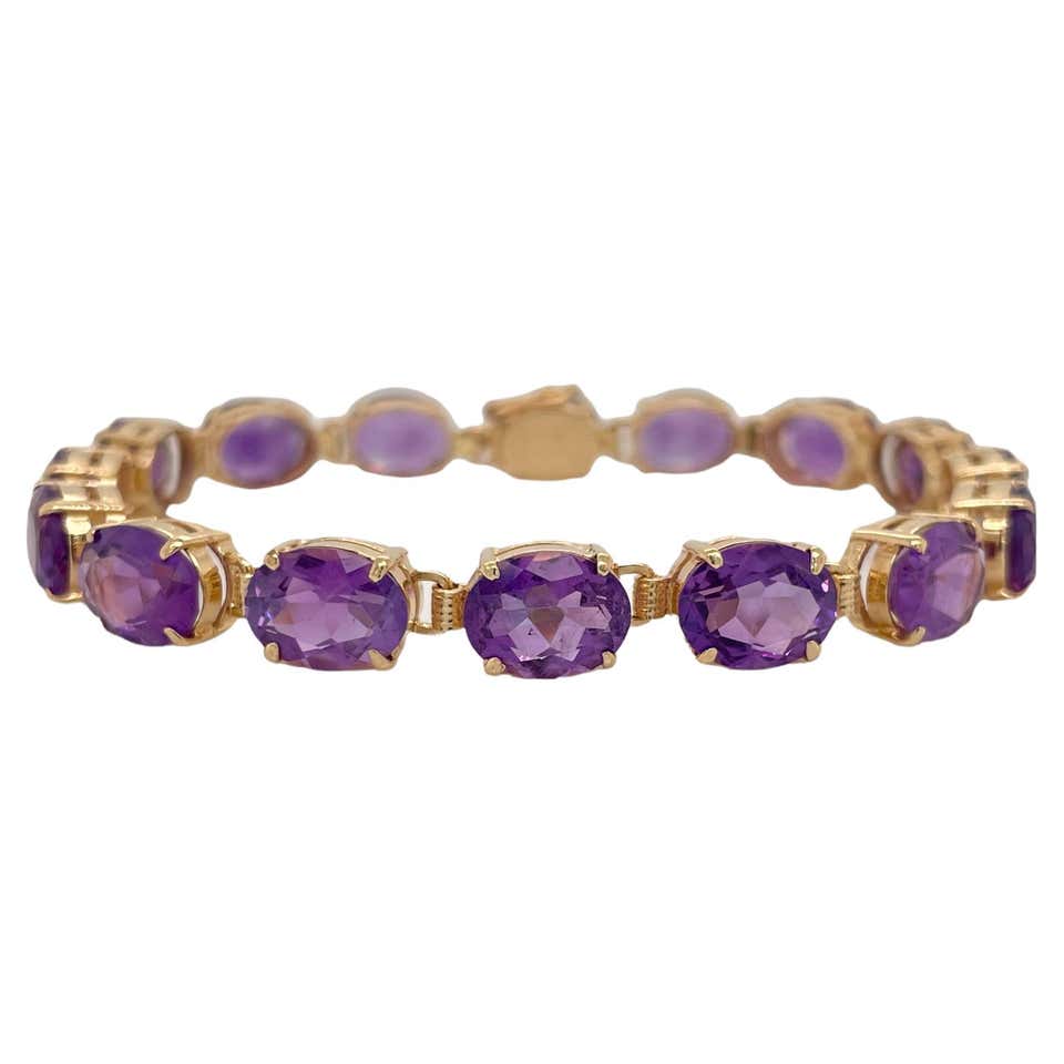 Mix Shape Yellow Diamond Line Bracelet For Sale at 1stDibs
