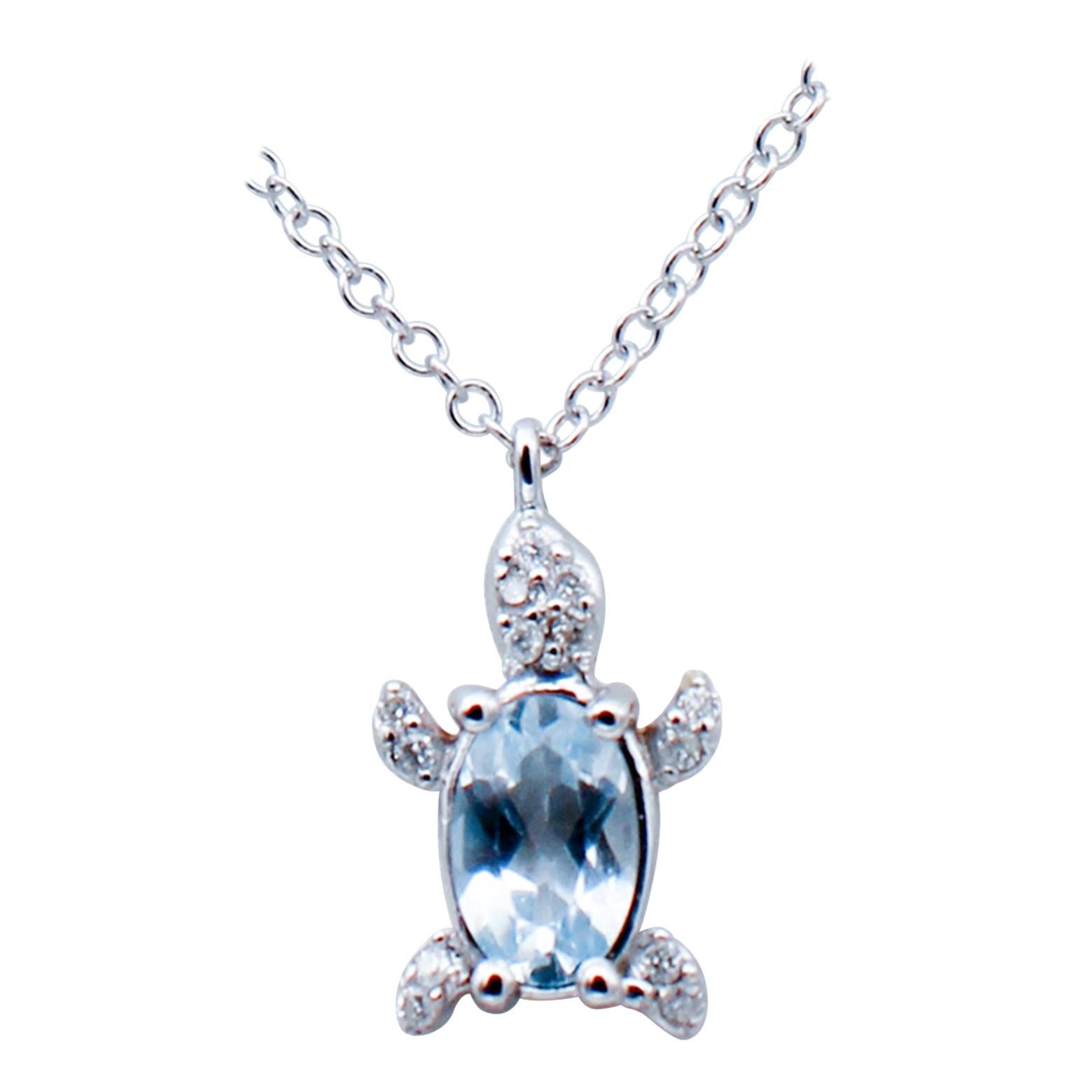 White gold turtle pendant Clearance