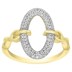 Oval Shape Diamond 14K (or 18k upon request) Yellow Gold Signet Ring