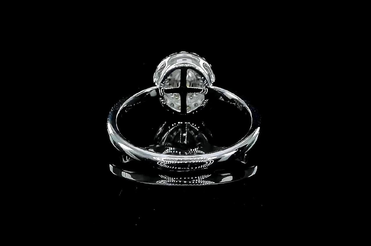 Women's or Men's Oval Shape Diamond Ring For Sale