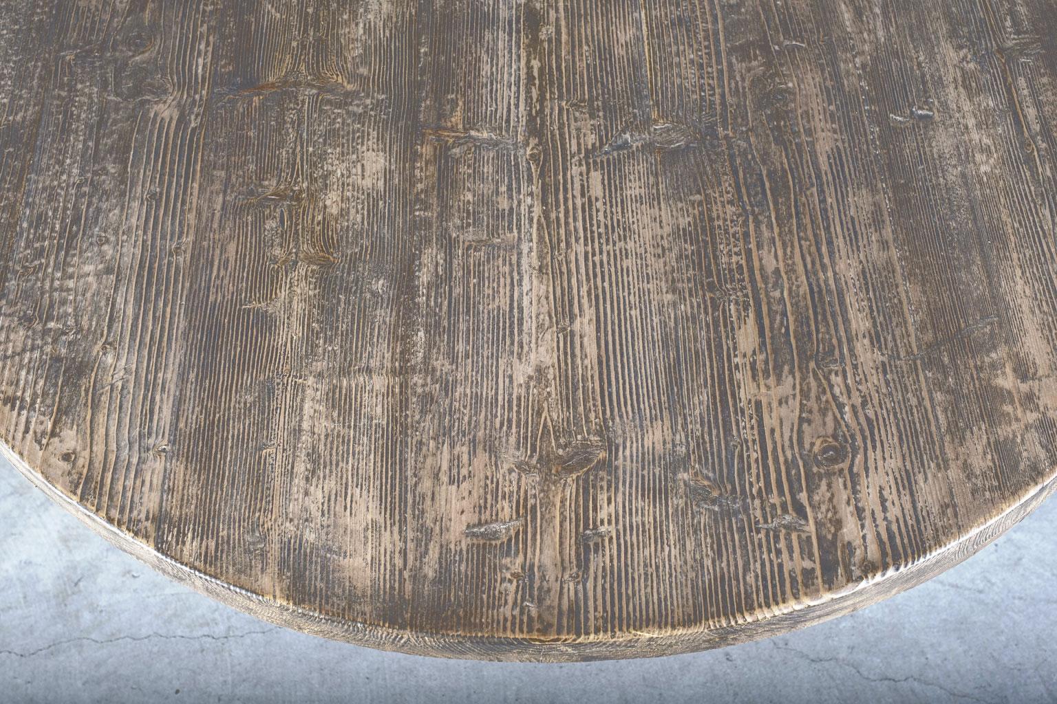 Rustic Oval-Shape Oak Trestle Dining Table