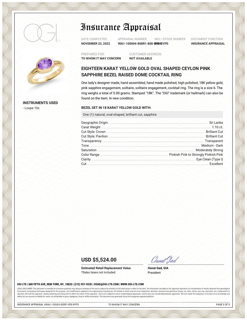 Introducing our exquisite Ceylon Pink Sapphire Cocktail Ring, a captivating masterpiece that effortlessly combines timeless elegance with contemporary style. This stunning ring features a dazzling 1.10-carat Ceylon Pink Sapphire, known for its rare