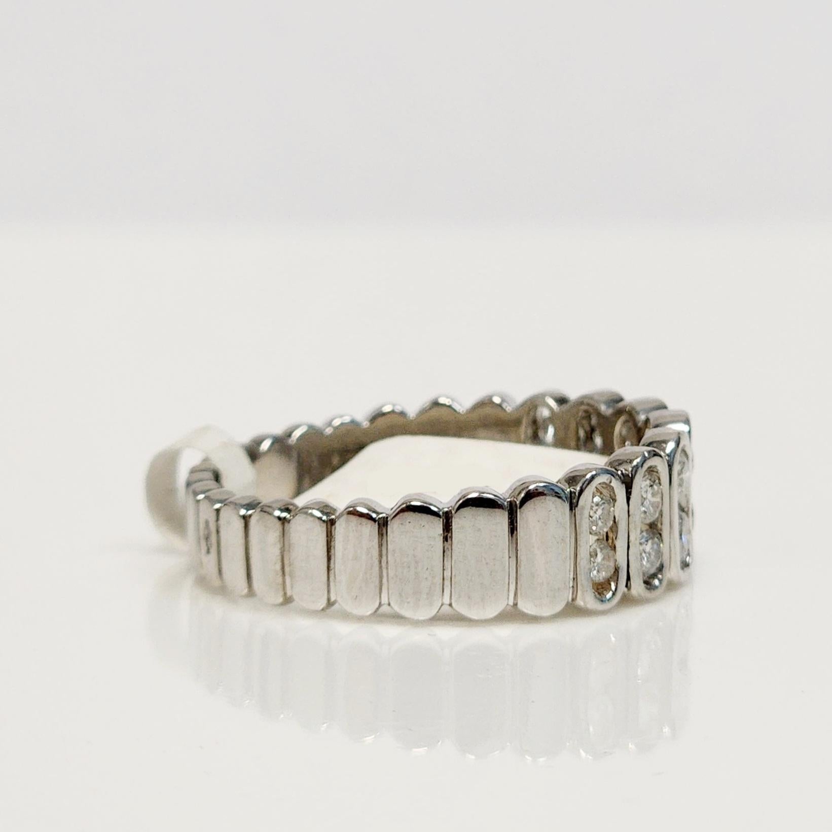 Round Cut Oval Shaped Eternity Ring For Sale