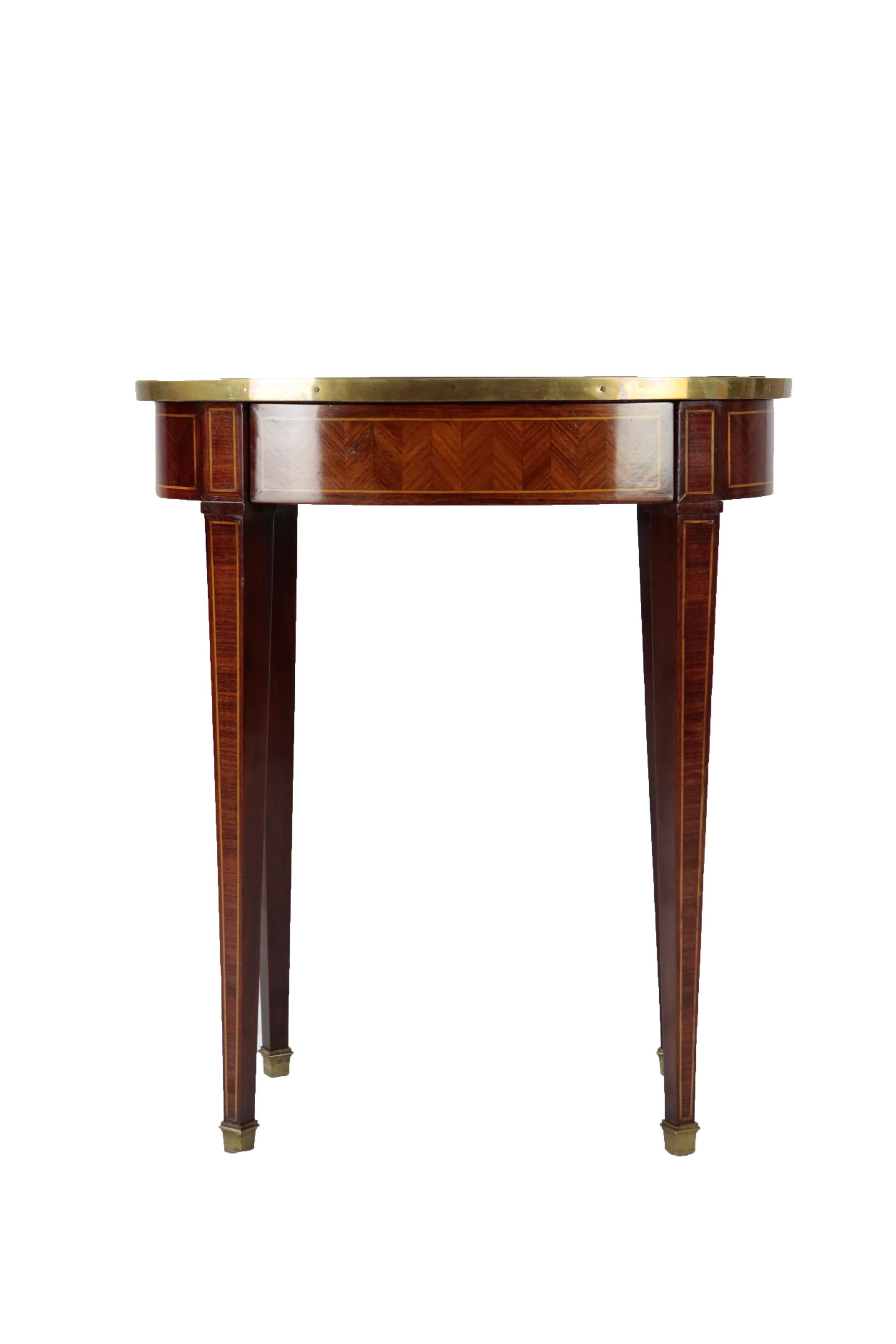• Late 19th century side table
• France, circa 1880
• Rosewood veneered 
• 1 Drawer
• Restored residential-ready state
• French shellac hand polish
• Measure: Height 70.5 cm, width 61 cm, depth 40.5 cm.








 