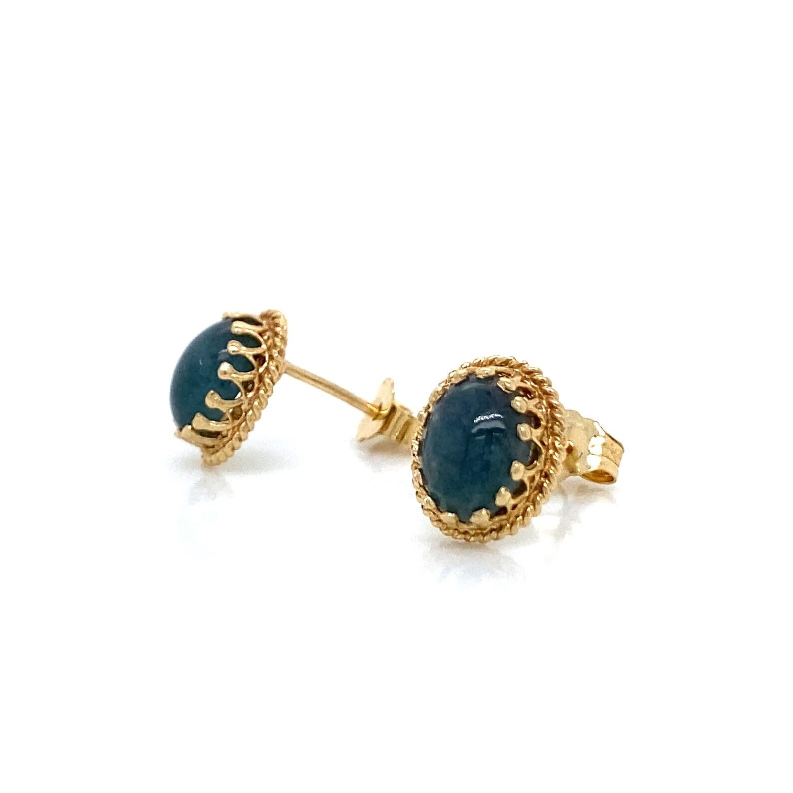 14k gold jade earrings