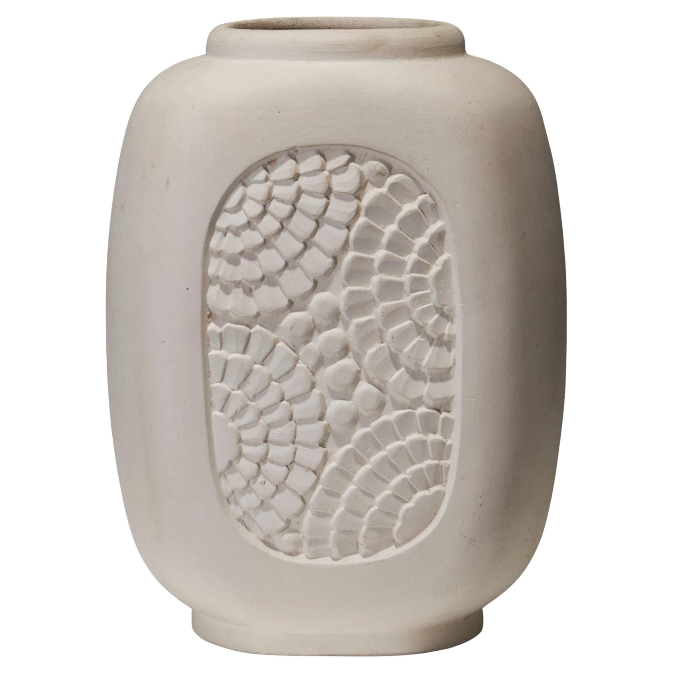 Vaso ovale in ceramica opaca, anni '30