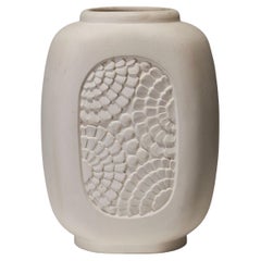 Vase ovale en céramique mate, années 1930