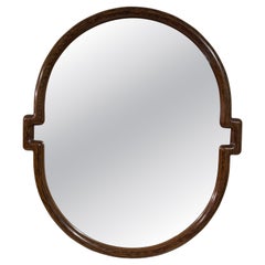 Miroir ovale en wengé par Robert The Ingham