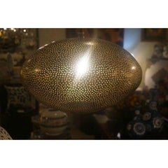 Oval Shaped Modern Gold Brass Pendant Chandelier