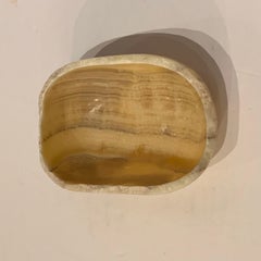 Shades of Gold Oval Shaped Onyx Bowl, Mexico