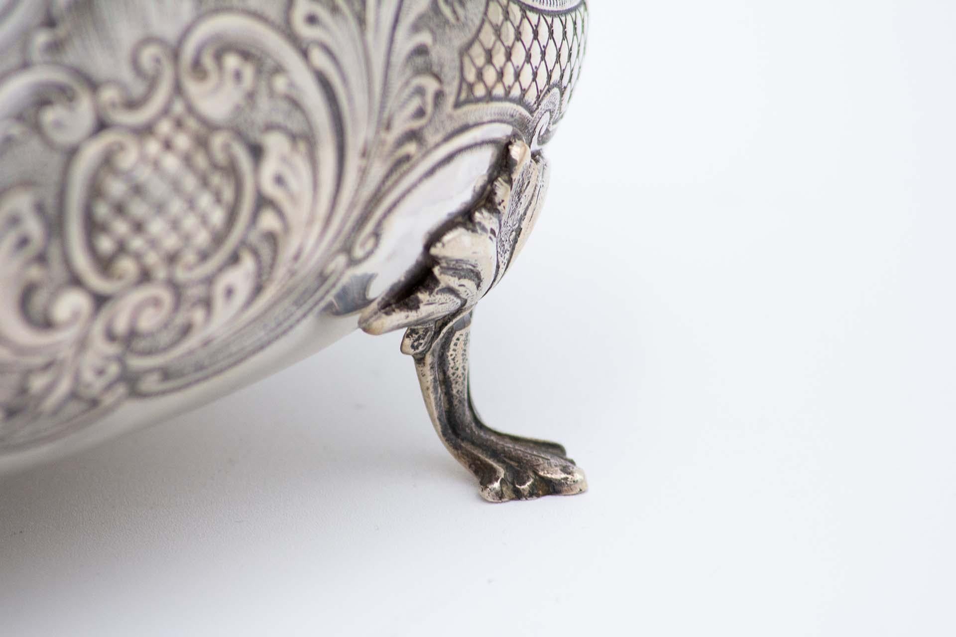 Europeo Oval-shaped silver bowl in vendita