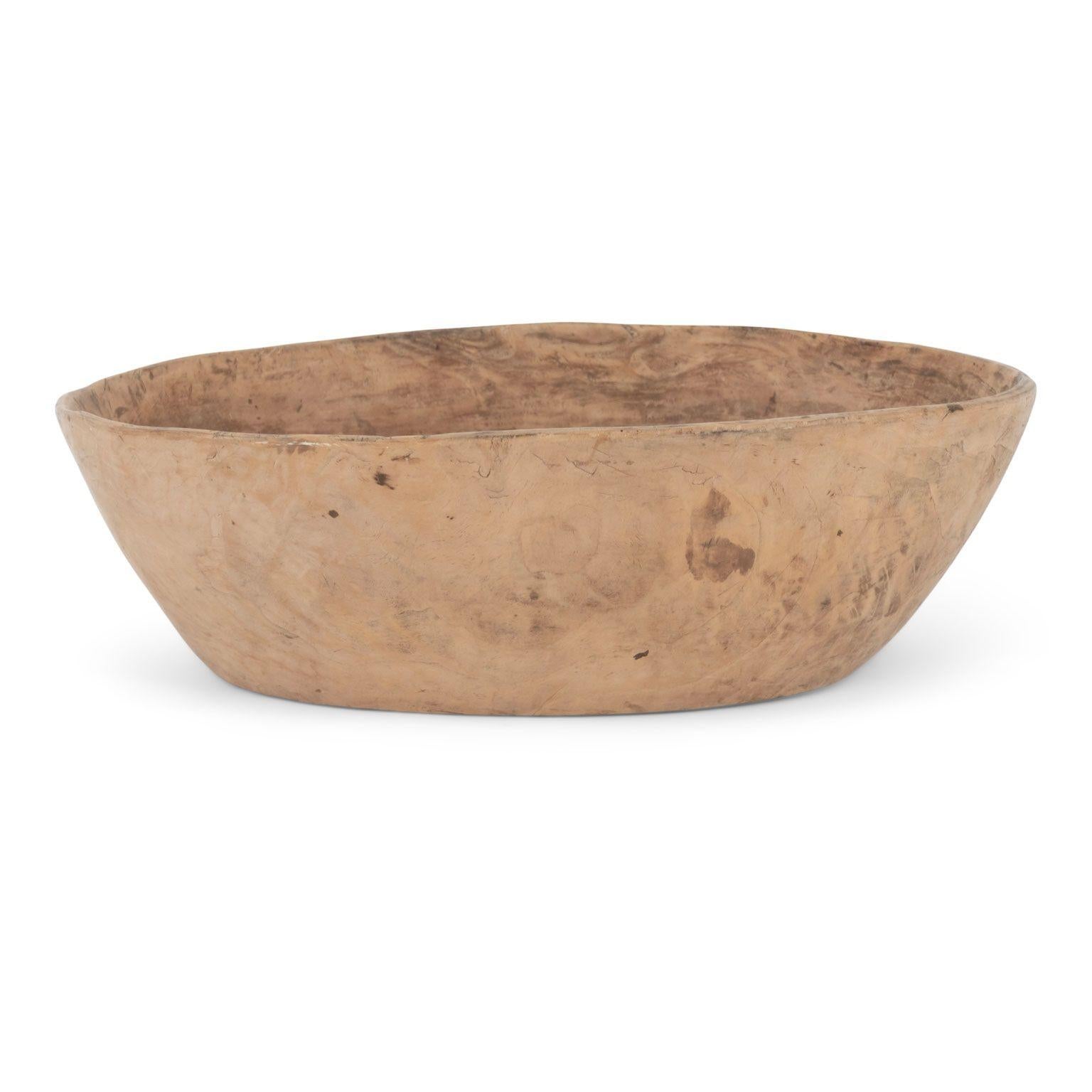 Primitive Oval-Shaped Swedish Root Wood Bowl