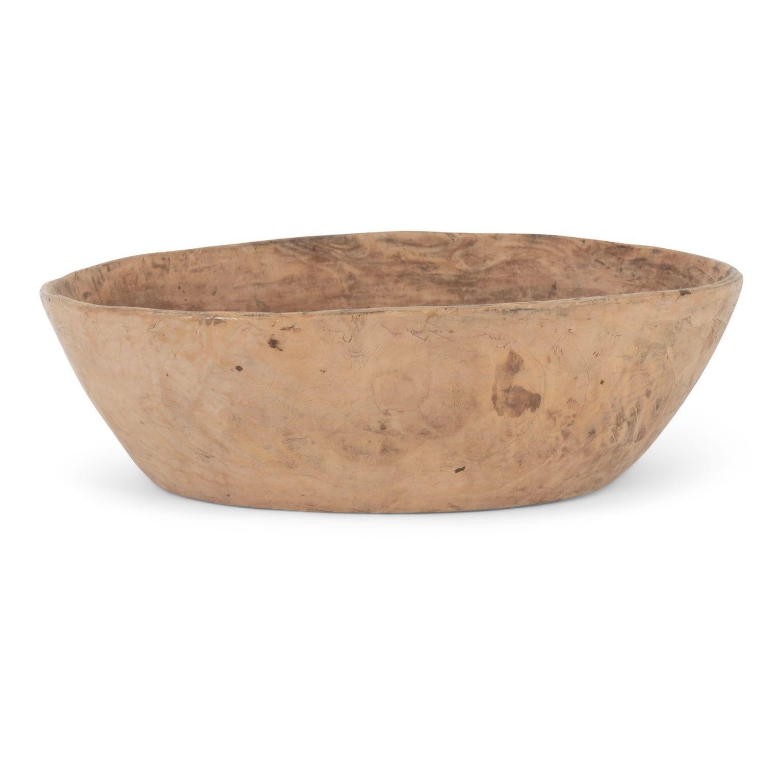 Primitive Oval-Shaped Swedish Root Wood Bowl For Sale