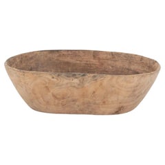 Oval-Shaped Swedish Root Wood Bowl