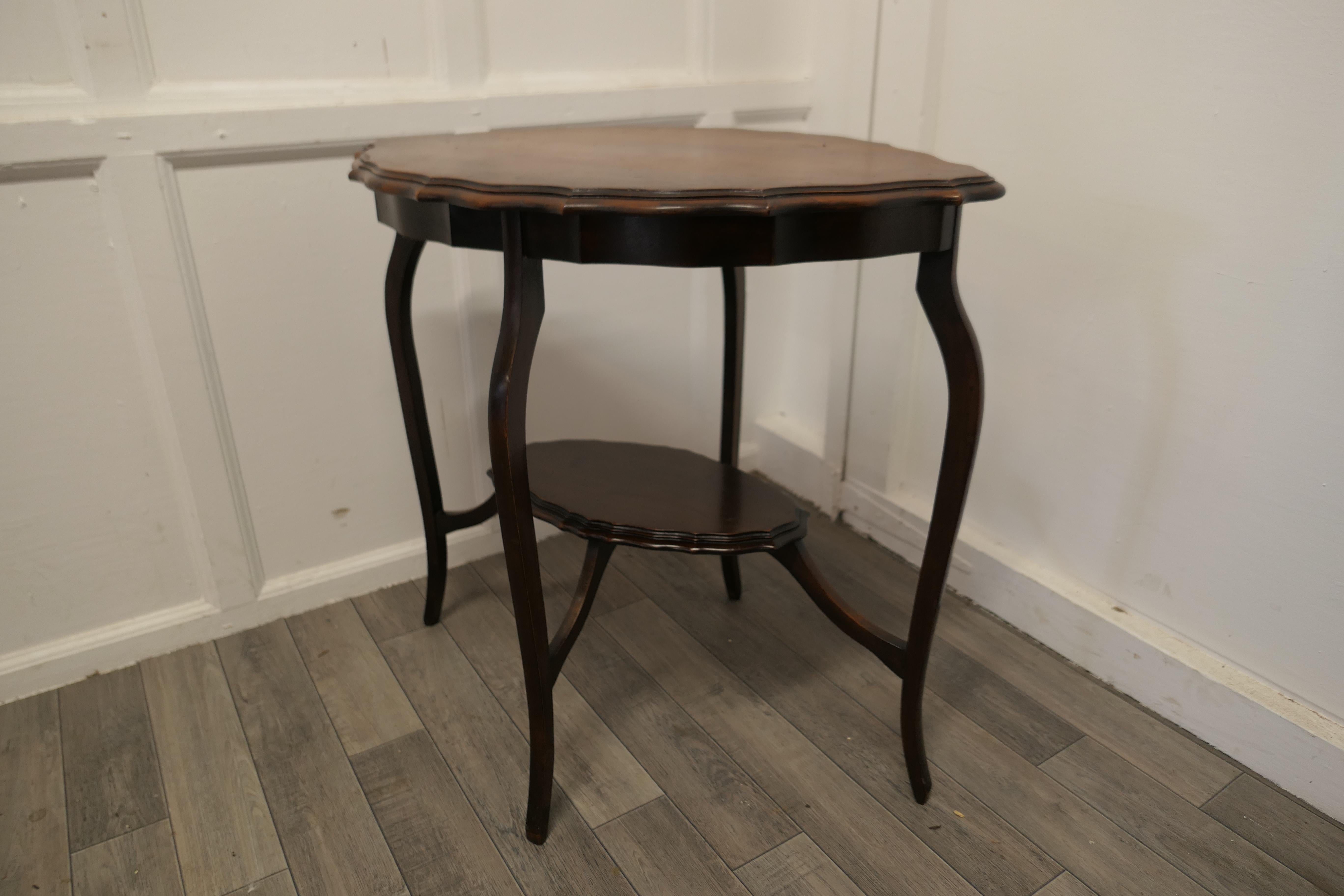 Oval Shaped Walnut Occasional Table, with Undertier In Good Condition For Sale In Chillerton, Isle of Wight