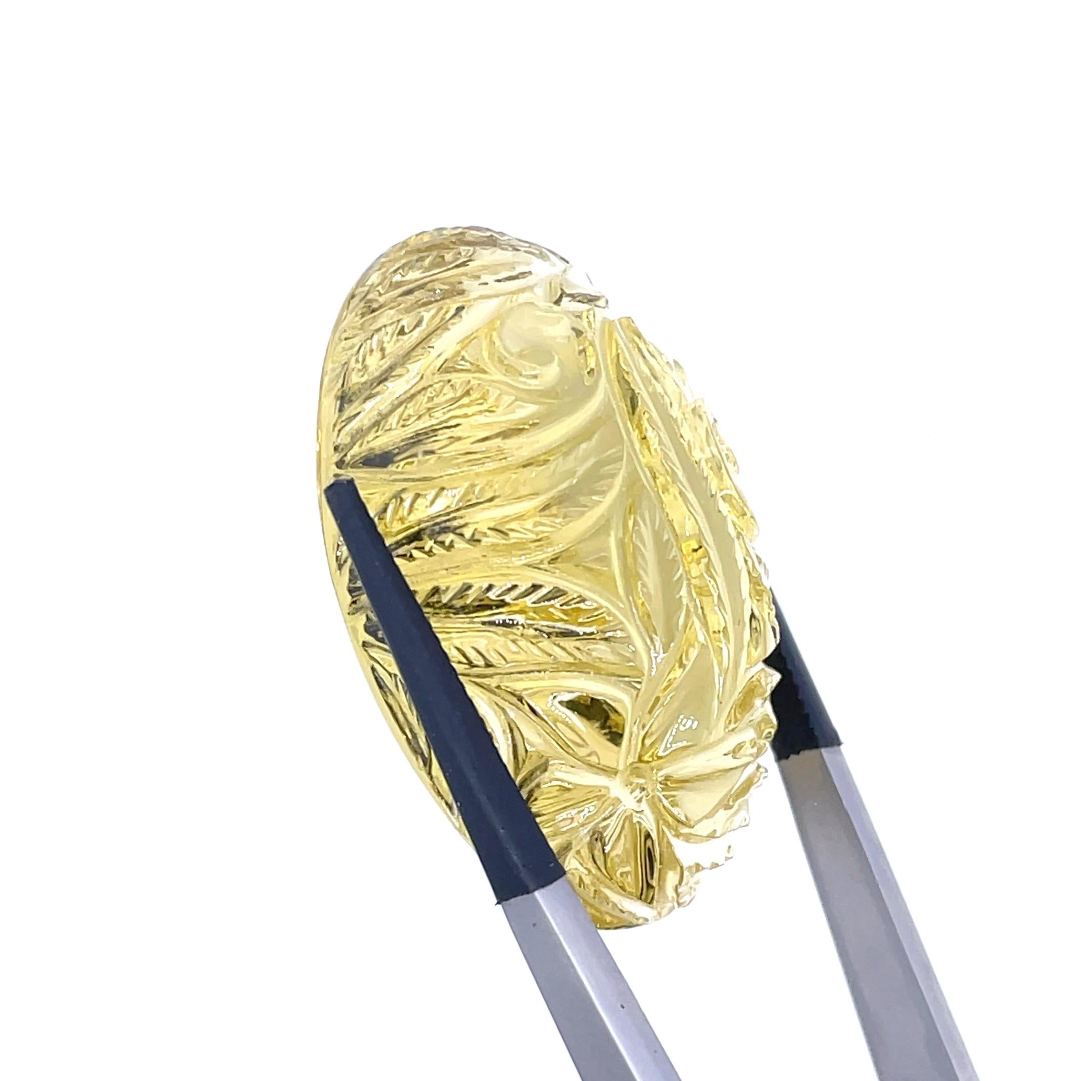 Intaglio di ametista gialla a forma ovale Cts 94,68 in vendita 3