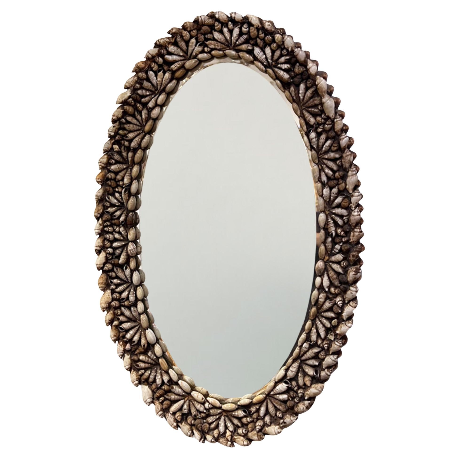 Oval Shell Mirror, Attributed to Anthony Redmile, 1960s
