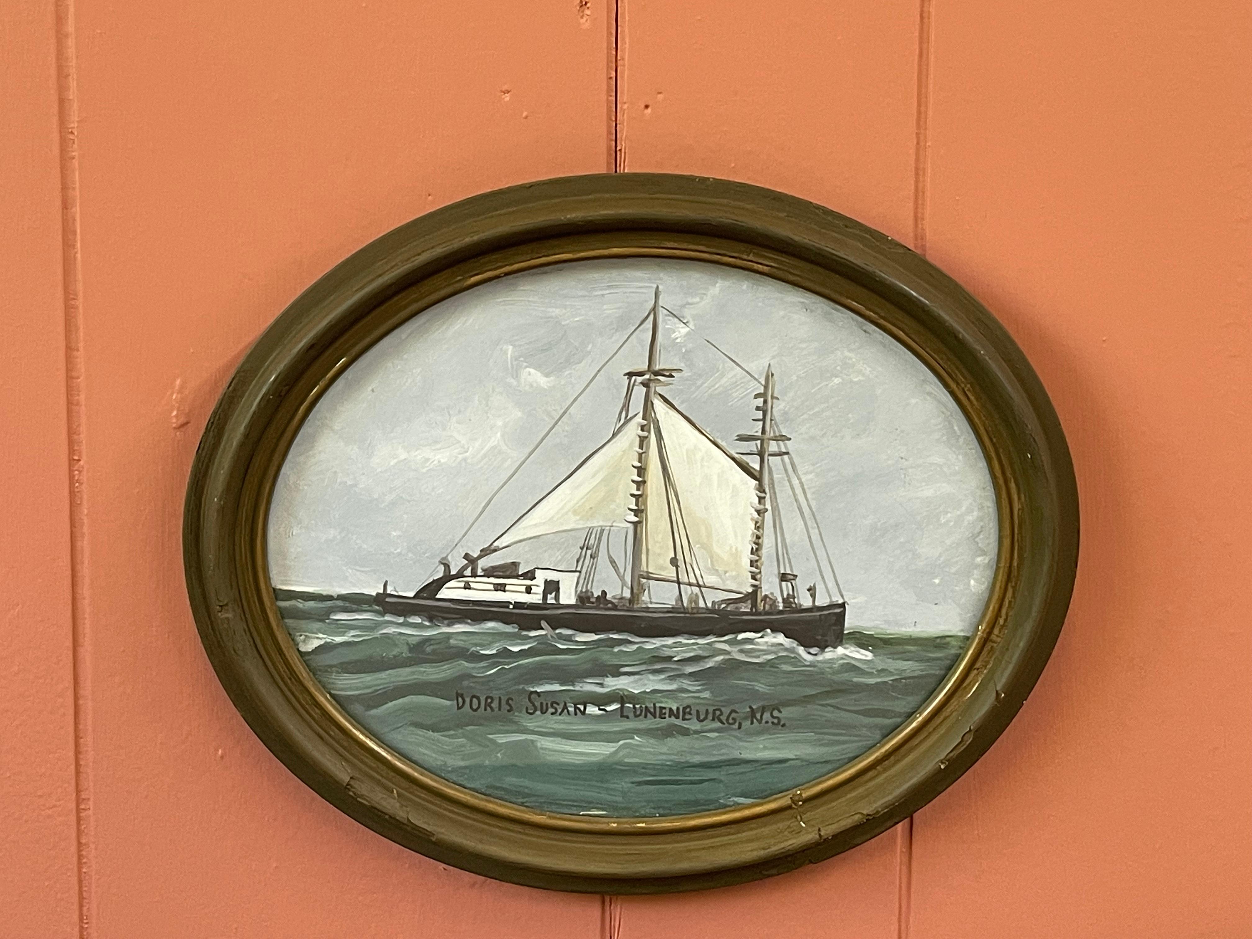 Oval Ship Painting of the 