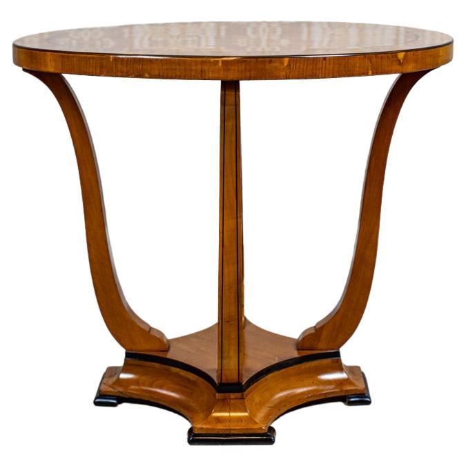 Oval Side Table From the Early 20th Century Finished in Shellac For Sale