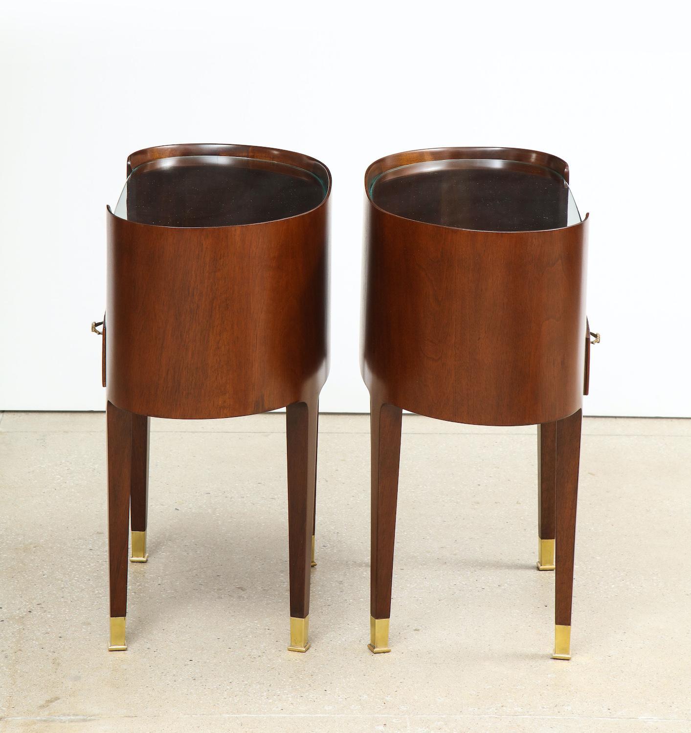 Brass Oval Side Tables by Paolo Buffa