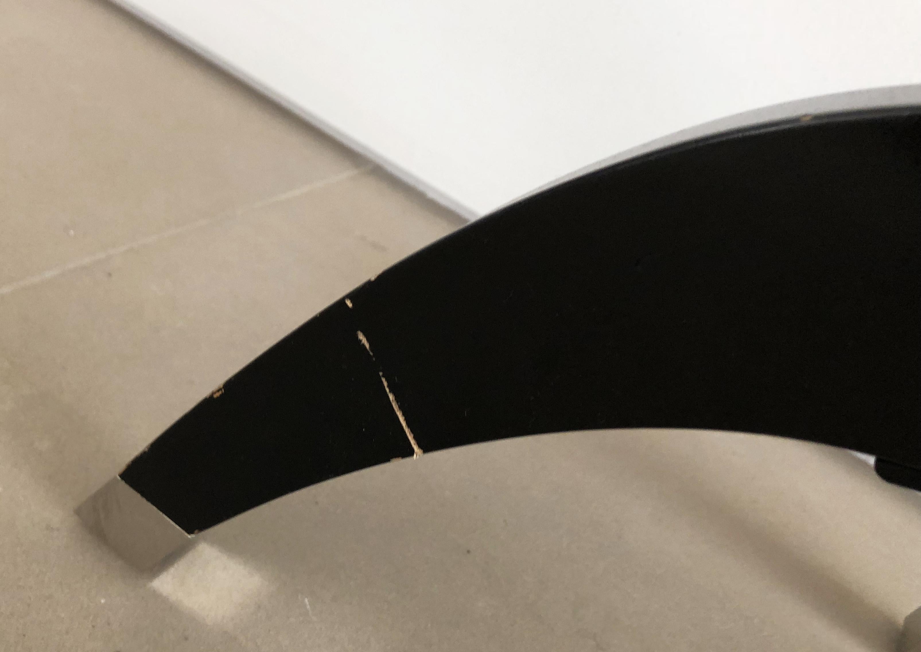 Oval Side Tables with Mother of Pearl Top and Black Lacquered Base 4