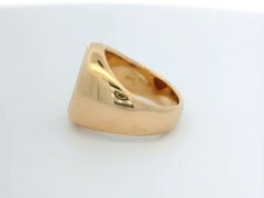 Oval Signet Ring, 18k Rose Gold, Niccolo Carnelian 13.0 x 10.2mm with Engraving