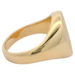 Oval Signet Ring, 18k Yellow Gold, 15.0 x 12.0 mm with heraldic Engraving