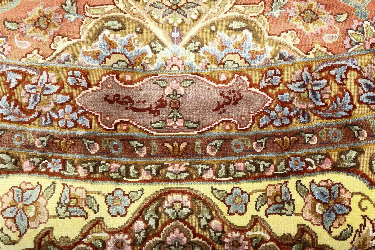 Nazmiyal Collection Vintage Souf Persian Tabriz Rug. Size: 9' 7