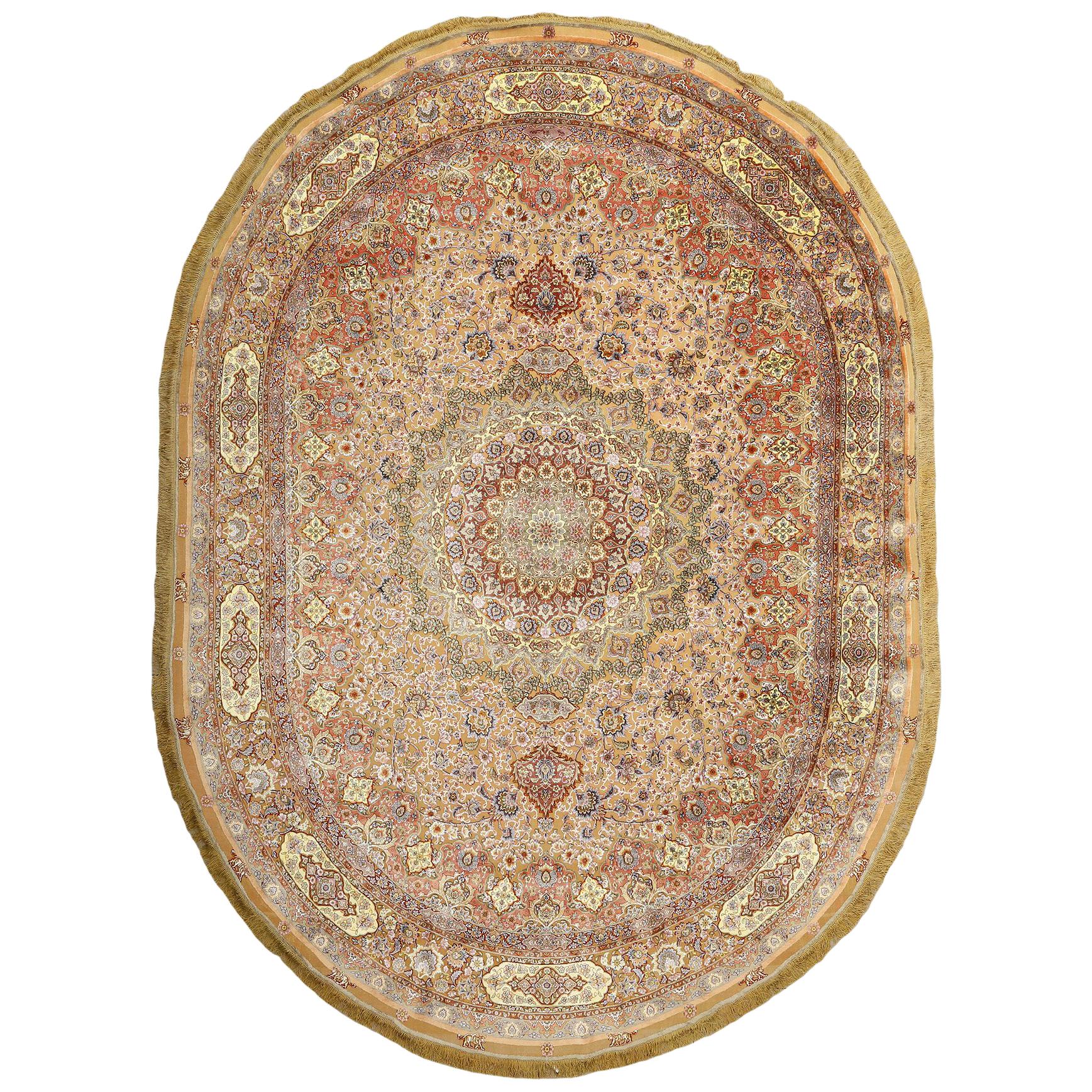 Nazmiyal Collection Vintage Souf Persian Tabriz Rug. Size: 9' 7" x 13' 4"