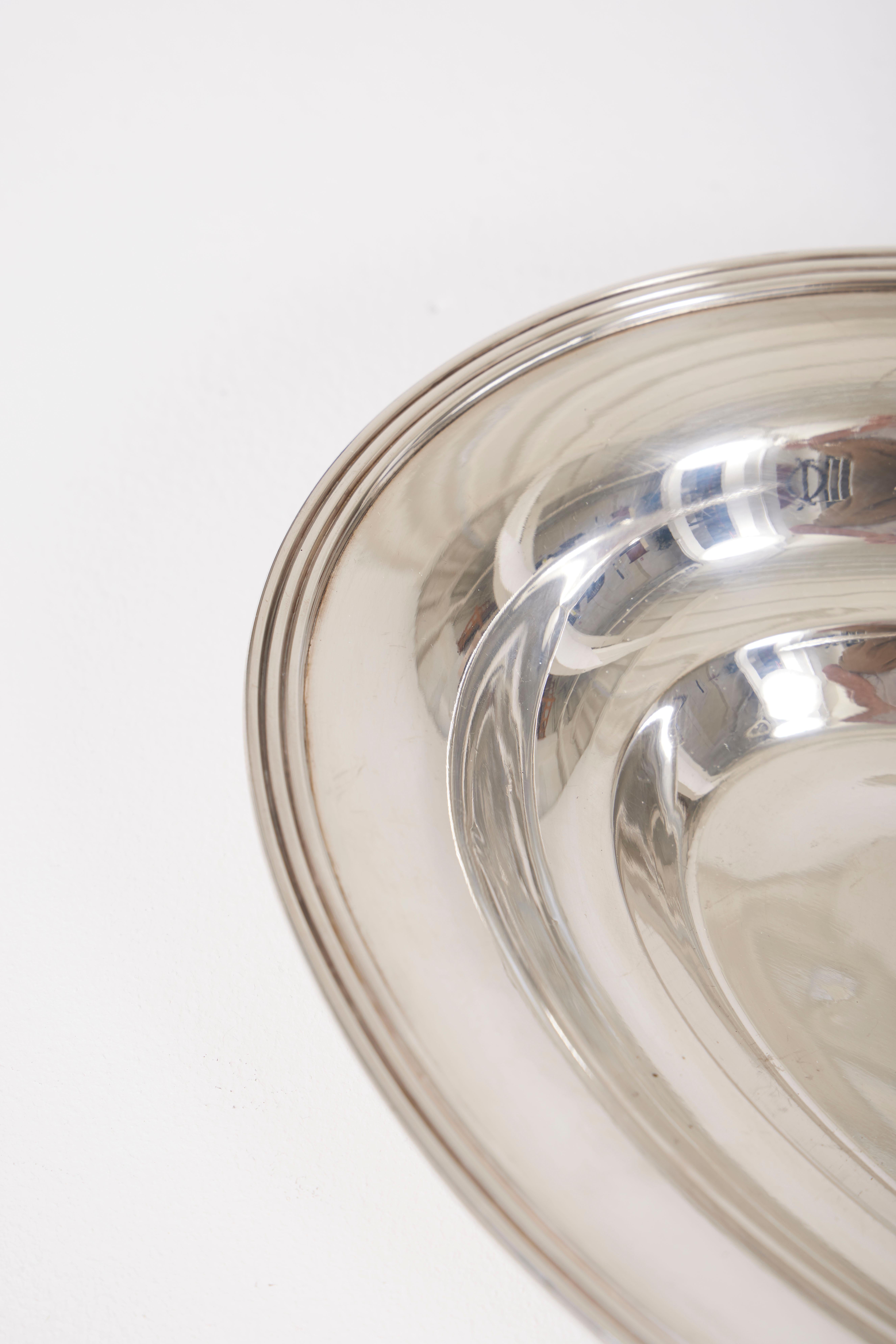 Contemporary Oval silver-plated dish