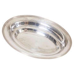 Oval silver-plated dish
