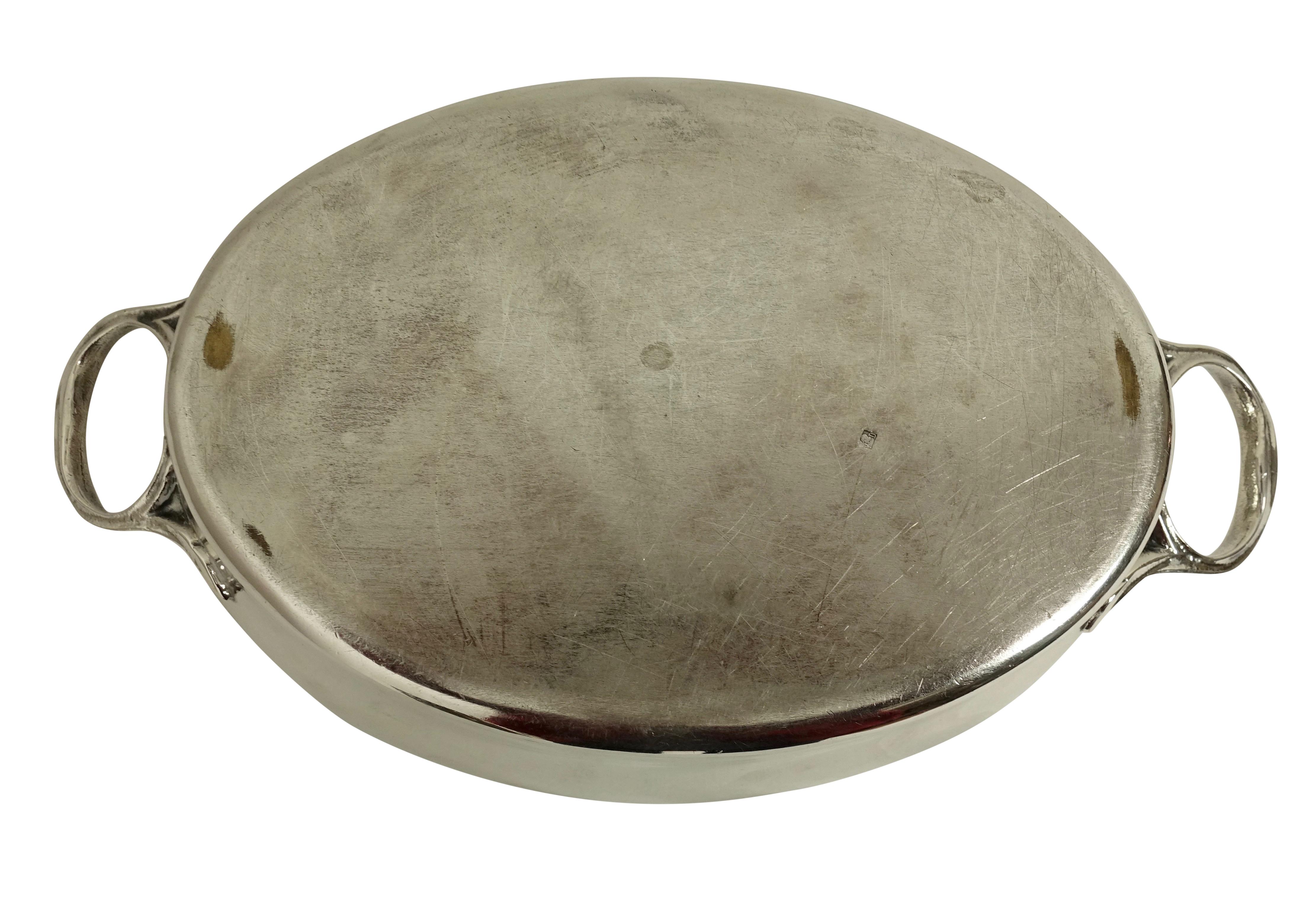 Oval Silver Plated Monteith Jardinière, French, 19th Century For Sale 1