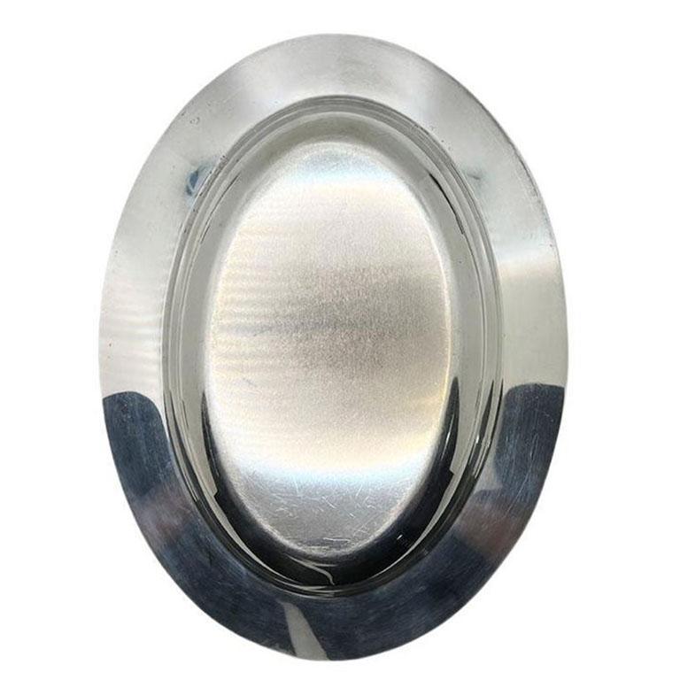Edoardiano Piatto ovale placcato in argento in Carolina Rose di Forbes Silver Company in vendita