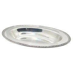 Antique Oval Silver Plated Platter in Carolina Rose by Forbes Silver Company