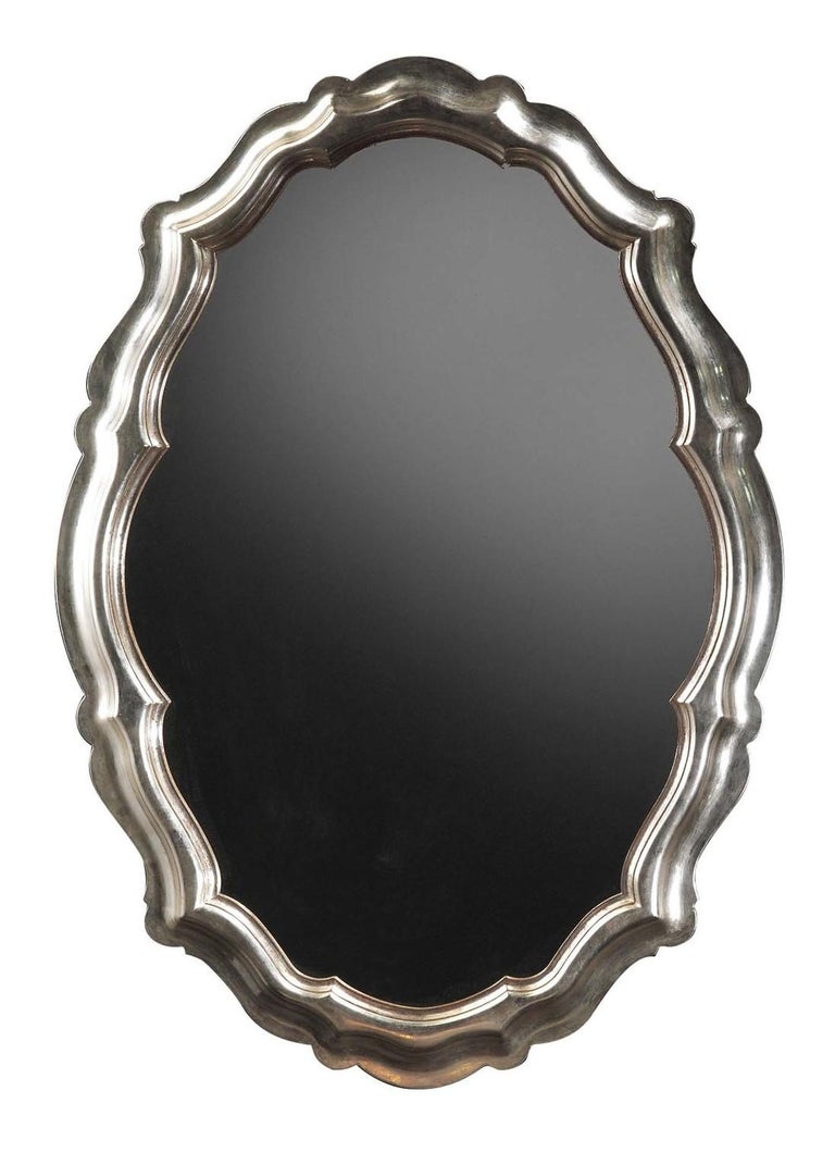 Oval Silver Wall Mirror by Spini Firenze For Sale at 1stDibs oval