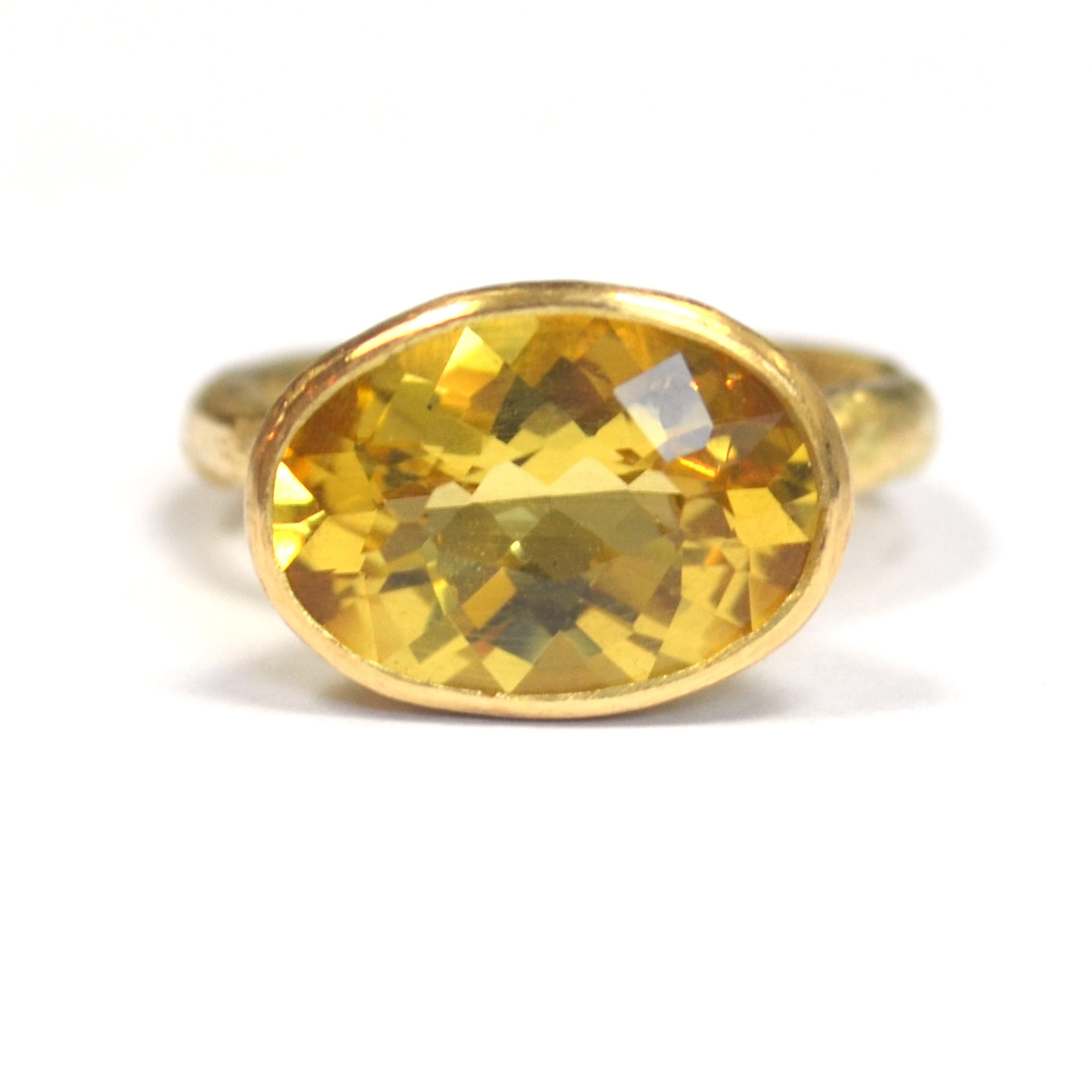 yellow zircon ring