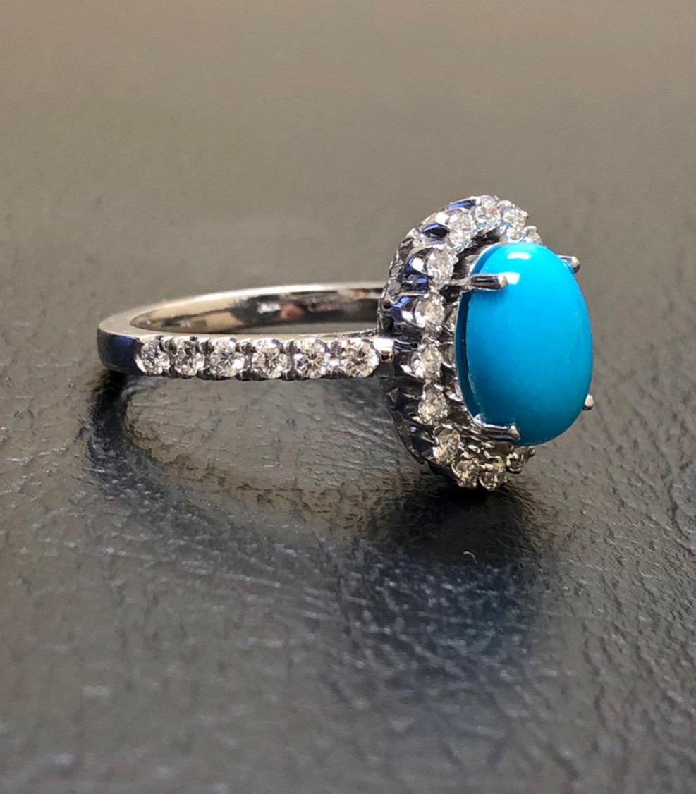 turquoise diamond engagement ring