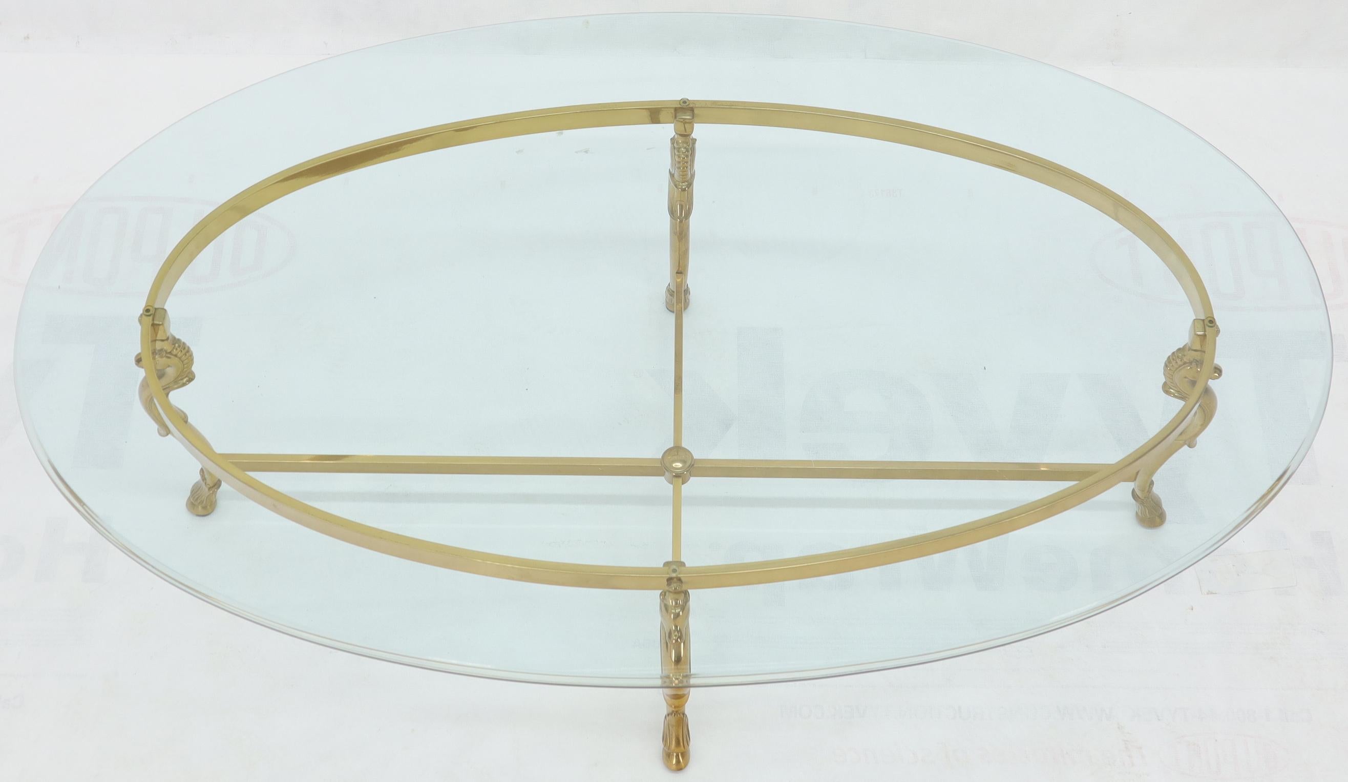 oval glass top coffee table with metal base