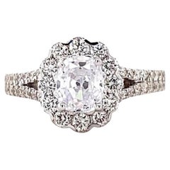 Ovaler Solitär-Naturdiamant-Halo-Ring aus 14k massivem Gold (zertifiziert)