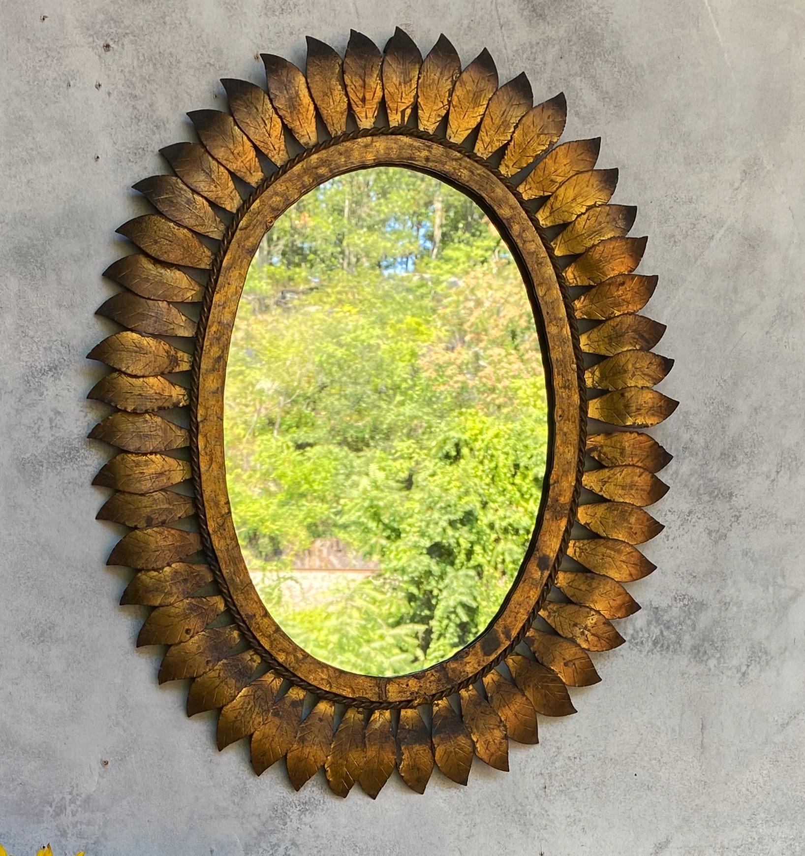 oval sunburst mirror