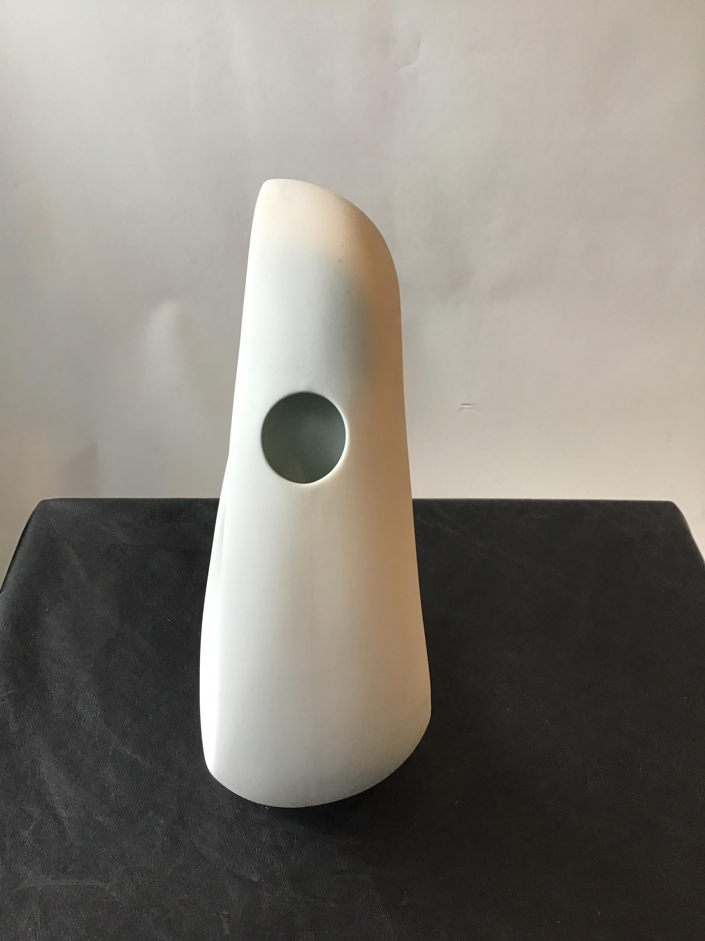 Oval Spin Ceramics Vase For Sale 1