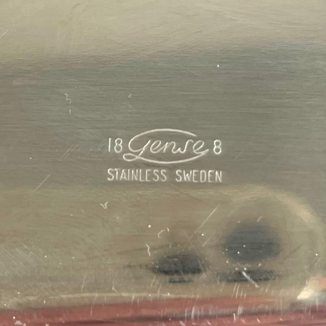 Oval Stainless Steel Tray by Folke Arström for Gense, Sweden, 1940s (Mitte des 20. Jahrhunderts) im Angebot