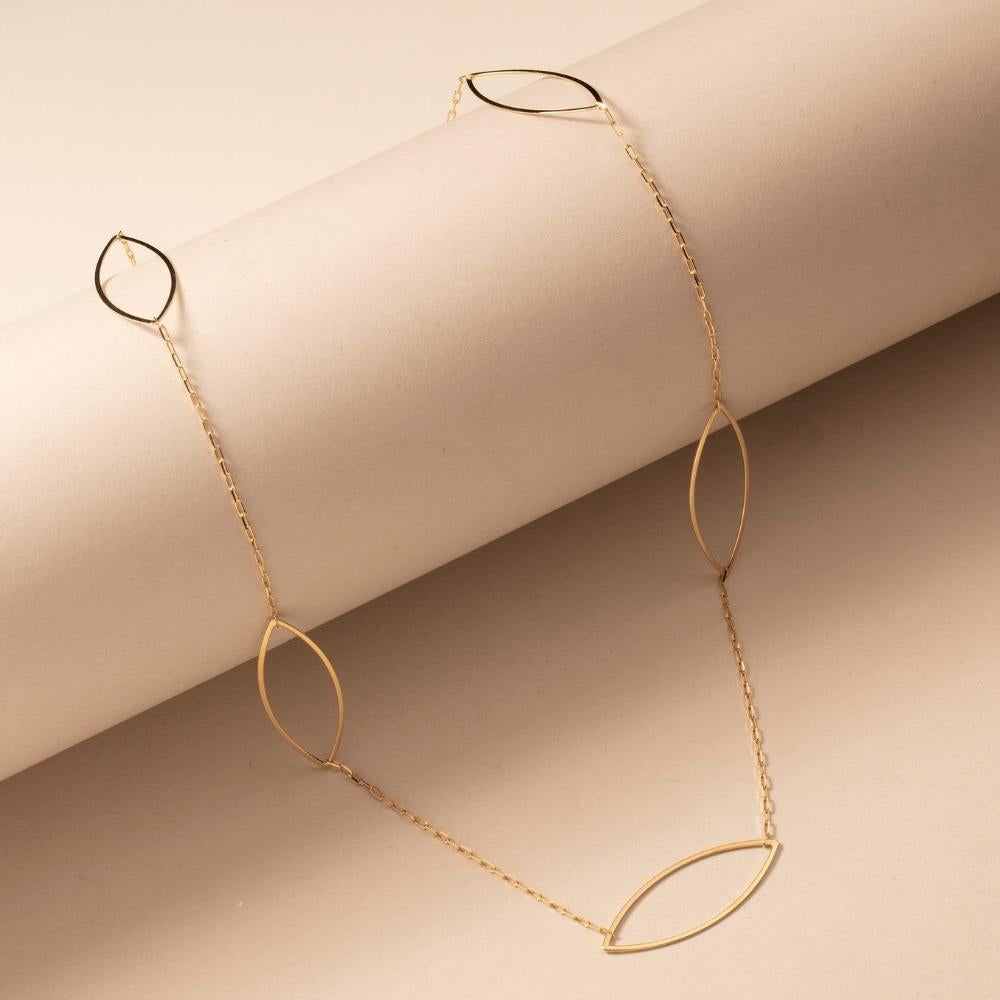 Women's Oval Station Necklace 20