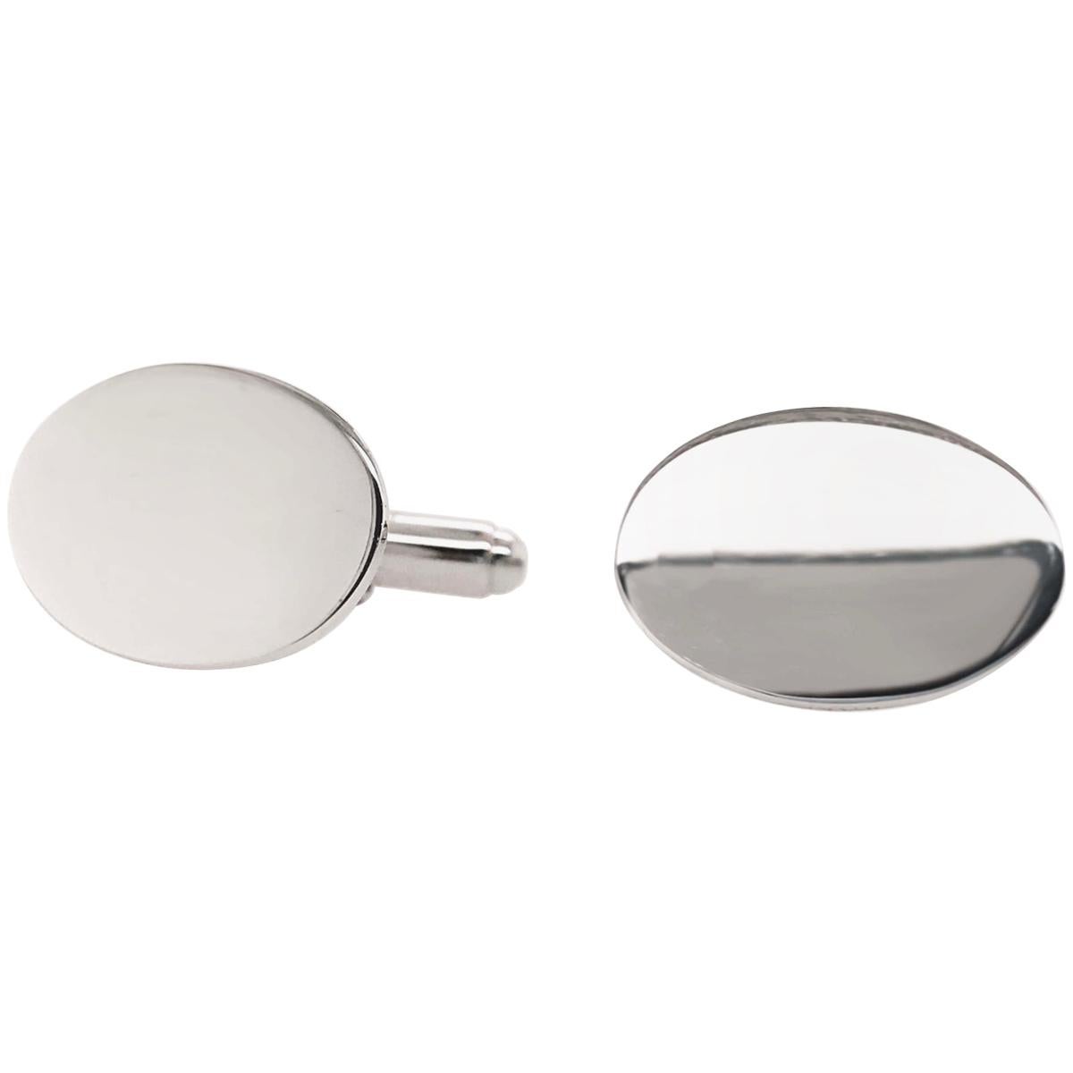 Beautiful Sterling silver 925 sterling Sterling Silver Rhodium-plated Black Enameled Cuff Links