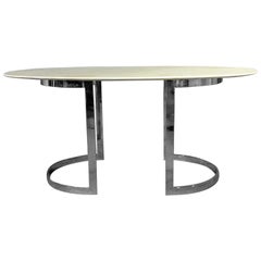 Oval Stone Top Dining Table