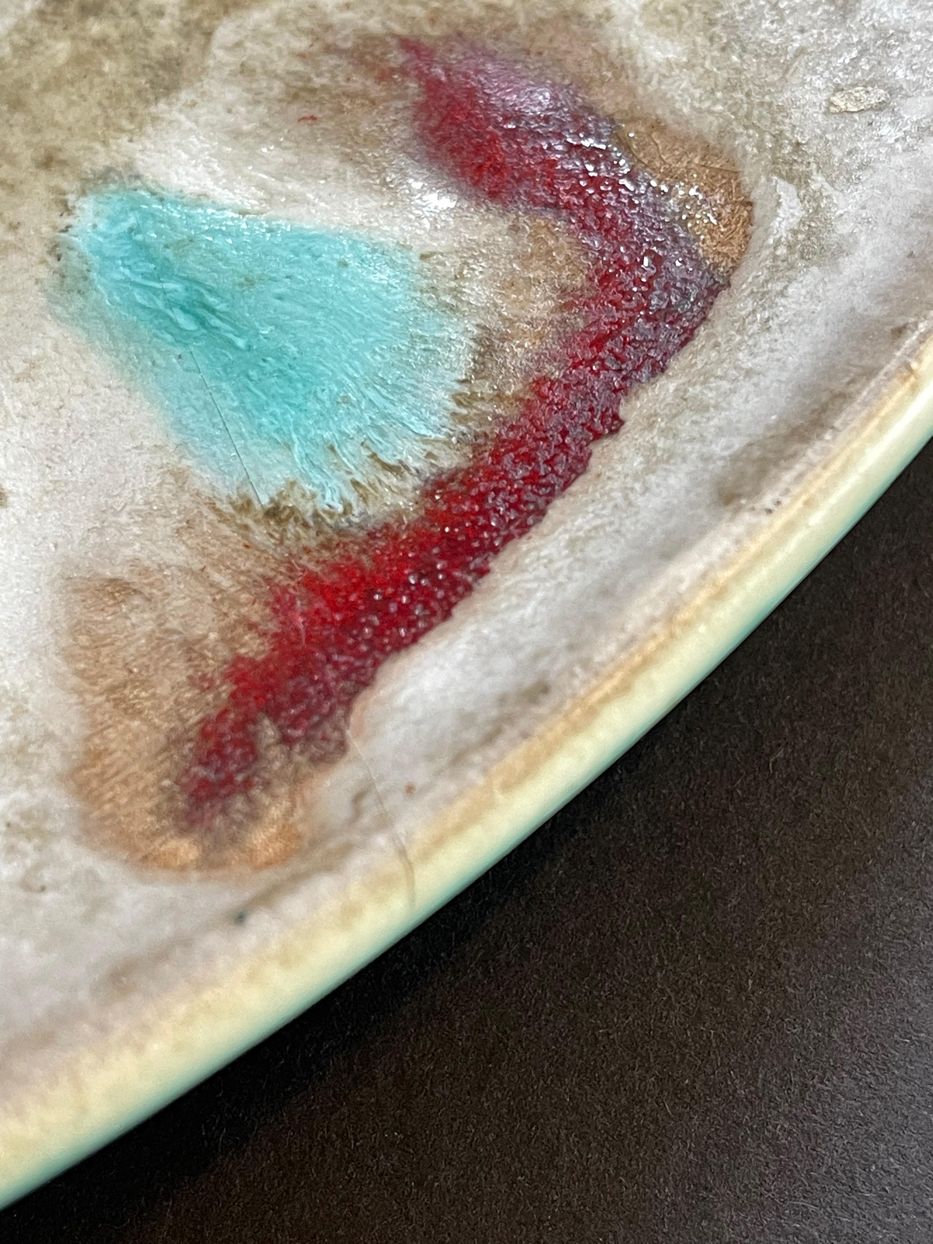 Ceramica Ciotola ovale in ceramica di Studio A, centrotavola di Jasba, Germania Ovest 1960 ca. in vendita