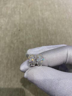 Oval Studs Earring Moissanite Earring 925 Sterling Siver Minimalist Gift For Her