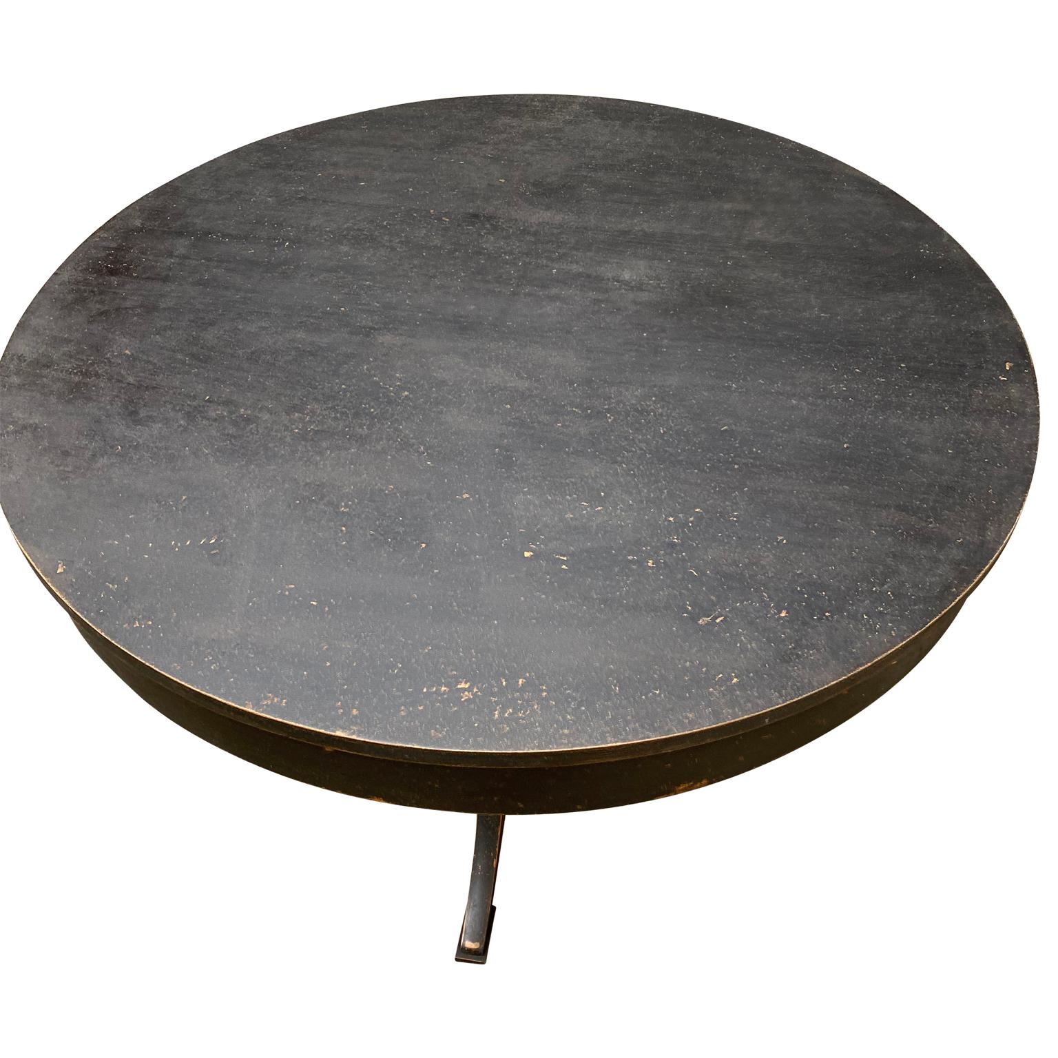 Oval Swedish Black Painted Biedermeier Style Table In Good Condition In Haddonfield, NJ