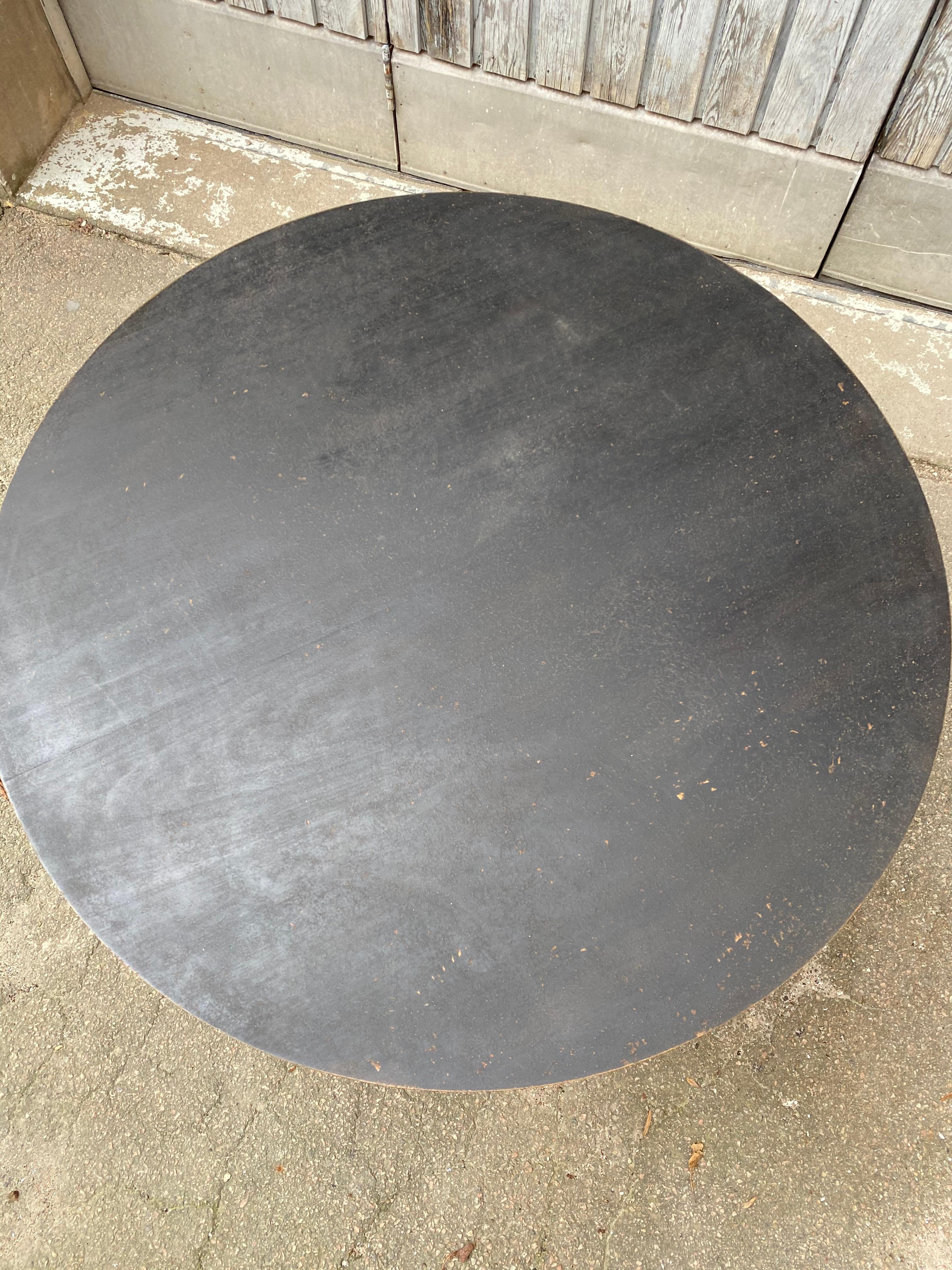 Oval Swedish Black Painted Biedermeier Style Table 2