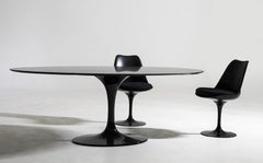 Oval table Alivar Mvsevm 769/12 Tulip Black design Eero Saarinen W180 cm 70.9 in